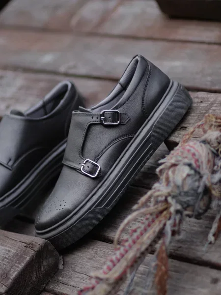 Шкіряні Монкі Legessy MONKS_BLACK чорний