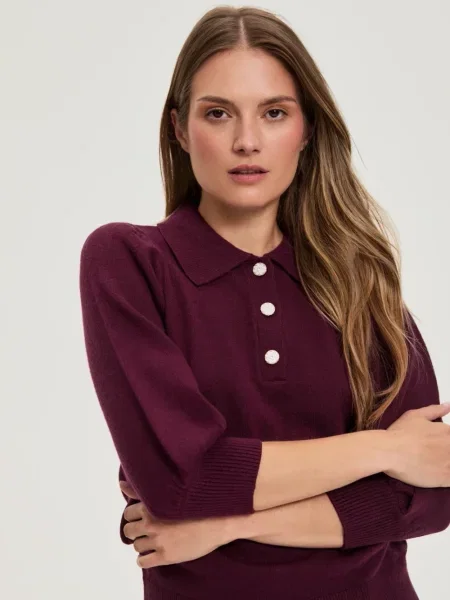 Pulover Marisse bordo