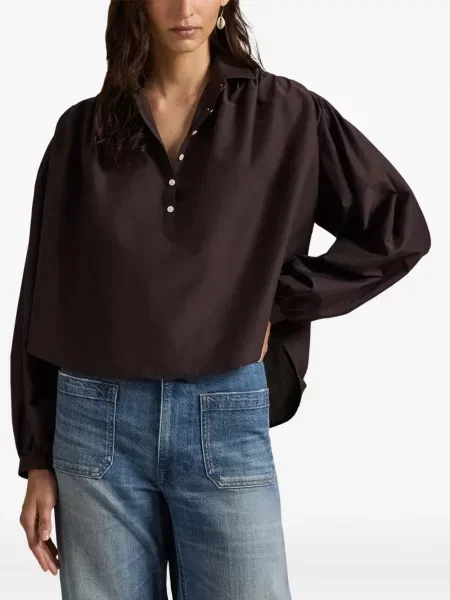 Dugo rebrasti s ovratnikom polo majica Polo Ralph Lauren plava