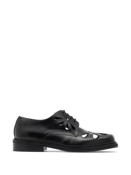 Pantofi loafer Simone Rocha cu șireturi din dantelă negru