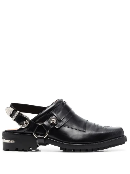 Pantofi loafer Toga Virilis din piele slingback negru