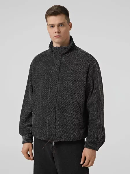 Пальто Emporio Armani бавовна/віскоза чорний