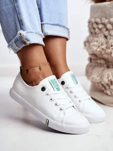 Teniși Big Star Shoes din piele alb
