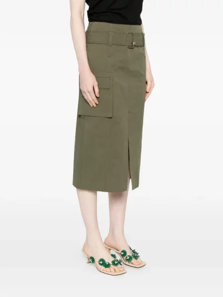 Fustă midi Isabelle Blanche verde