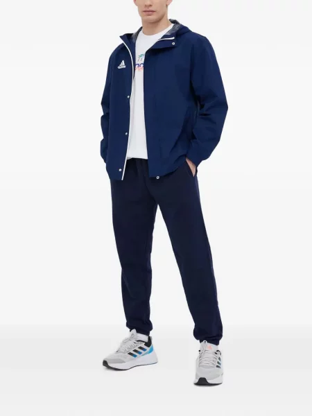 Prugaste teretana kratke hlače Adidas s printom plava