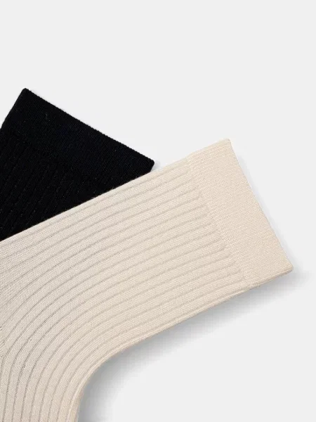 BOSS Ponožky 2P RS Ribbed CC W béžové