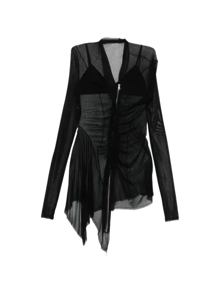 Top Yehuafan z falbankami czarny