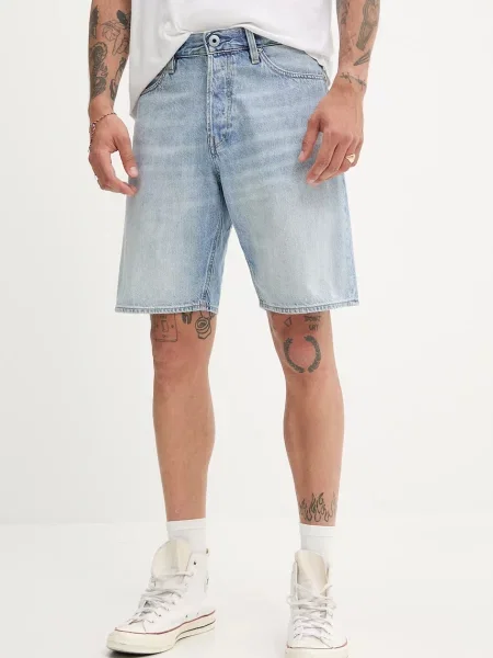 Дънков къс панталон G-Star Raw мъжки синьо