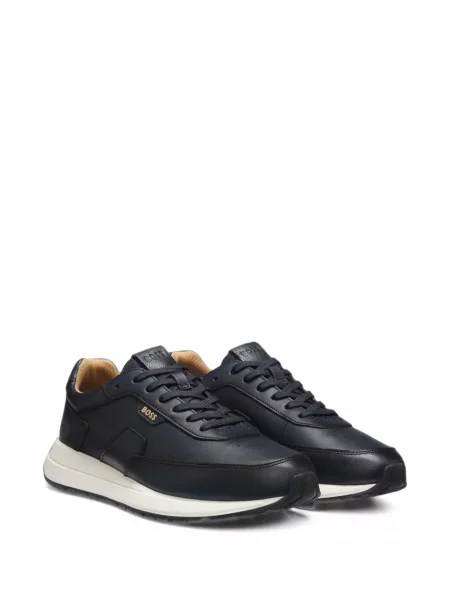 Bőr sneaker Boss kék