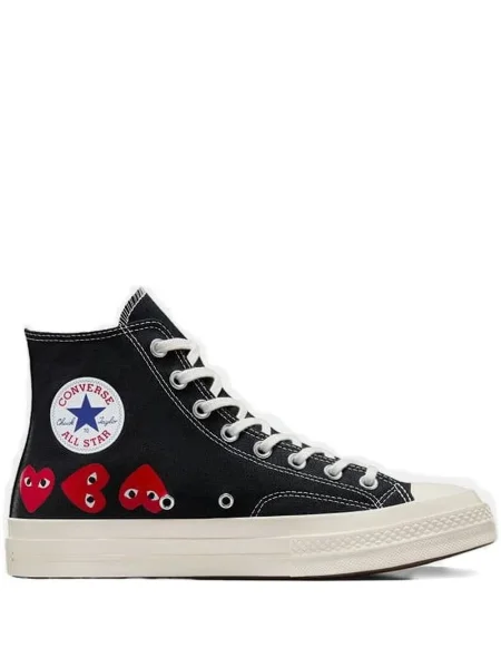 Sneakerși Comme Des Garçons Homme cu motiv cu inimi negru