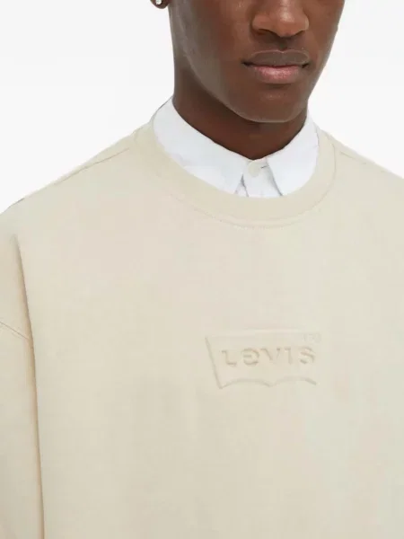 Scurt pantaloni scurți Levi's® cu broderie cu dungi alb