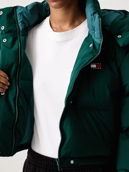 Tommy Jeans пухено яке дамско зелено