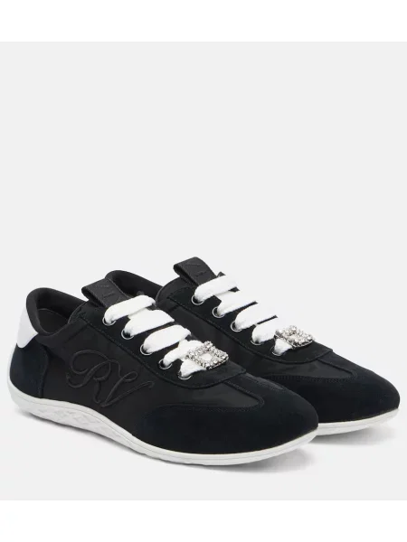 Sneakerși Roger Vivier din satin negru