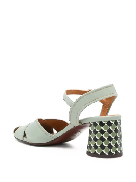 Sandale Chie Mihara cu imprimeu geometric verde