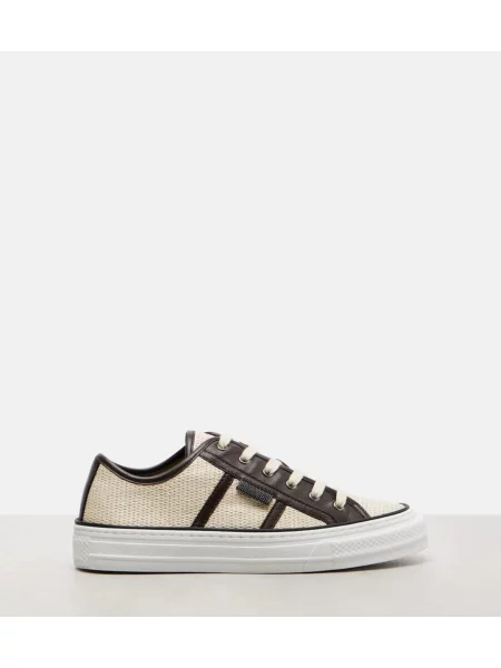 Sneakerși Brunello Cucinelli din piele clasici bej