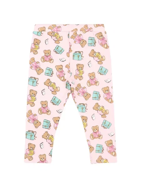 Legginsy dziecięce Moschino różowe