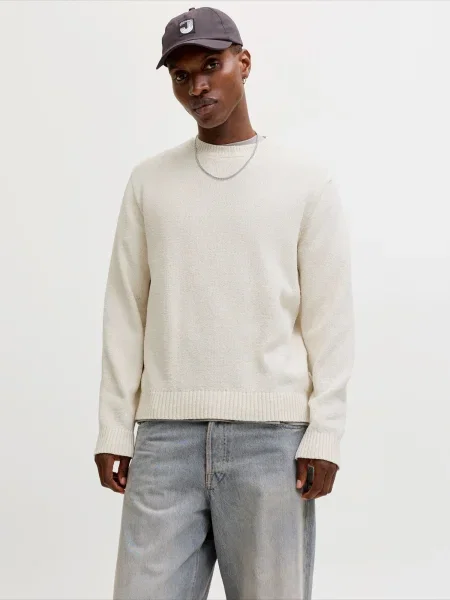 JACK & JONES Pulover JORNORREBRO crem