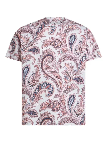 Tricou Etro cu model floral cu imagine alb