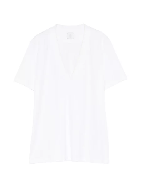 Koszulka Eleventy z dekoltem w serek biała