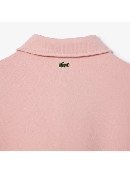 Lacoste Bluza Dresowa Z Haftowanym Golfem różowa