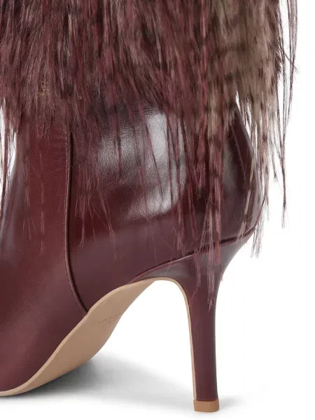 Кожаные сапоги Kurt Geiger London на шпильке коричневые