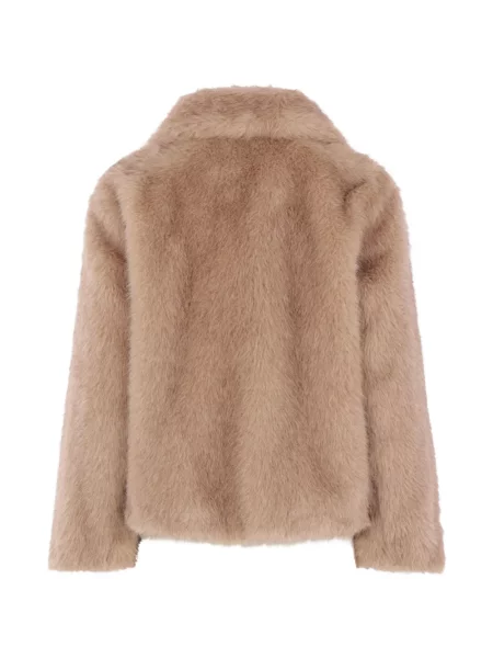 Gulerat palton de blană 's Max Mara cu blană maro