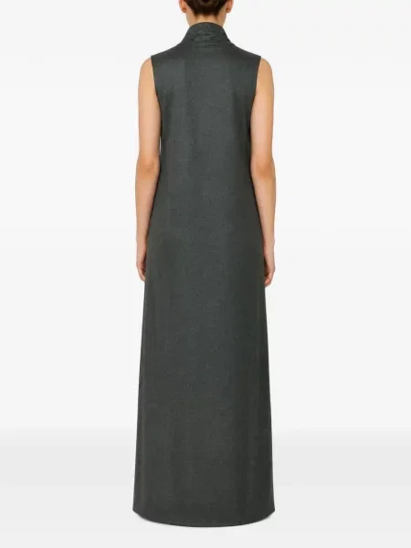 Rochie maxi Retori fără mâneci plic verde