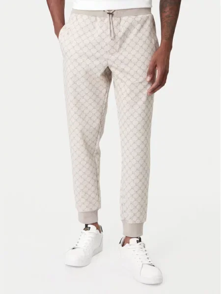 Spodnie dresowe z elastycznym pasem model ‘Eliton’ Joop! Collection beżowe