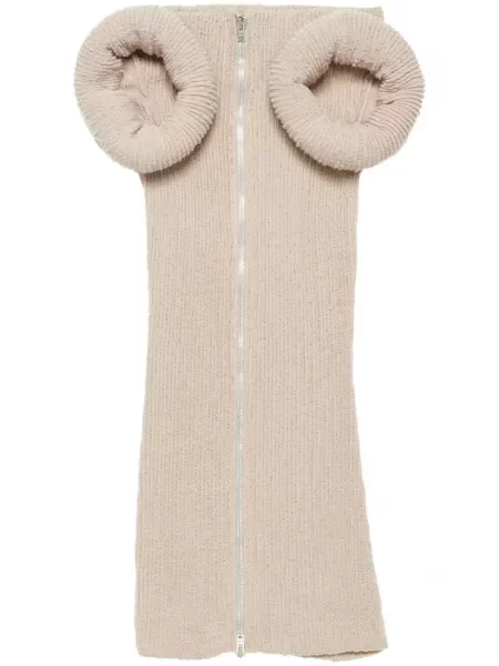 Rochie mini Acne Studios tricotate chunky roz