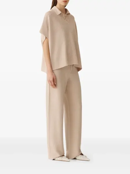 Pantaloni Fabiana Filippi tricotate maro