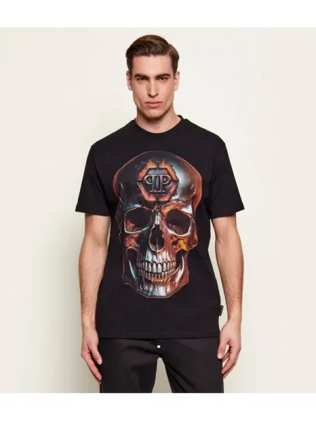 Philipp Plein Tricou Lava Skull negru