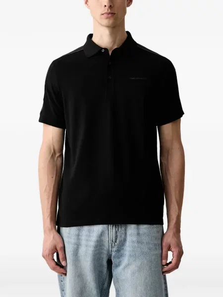 Tricou polo Karl Lagerfeld cu imagine negru