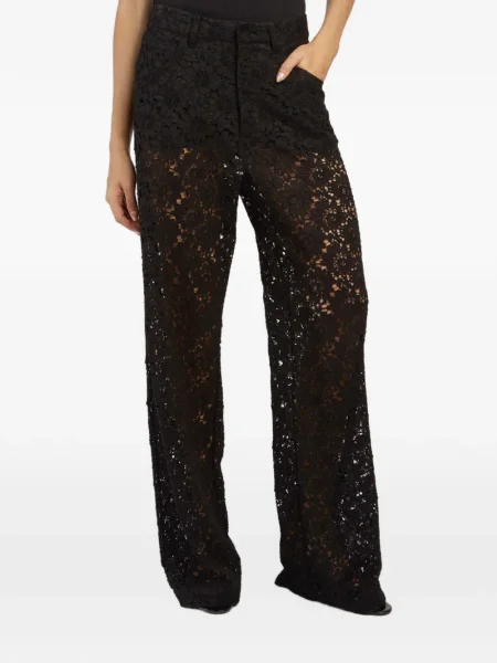 Pantaloni Federica Tosi din dantelă cu 5 buzunare negru
