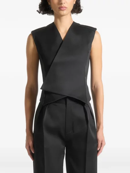 Vestă Manière De Voir din satin plic negru