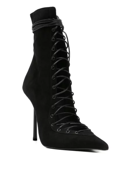Botine Le Silla cu șireturi din dantelă negru