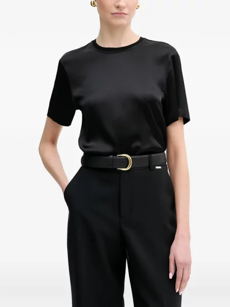 Top Silvian Heach cu mâneci scurte negru