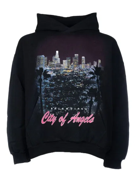 Mikina s kapucí Balenciaga černá