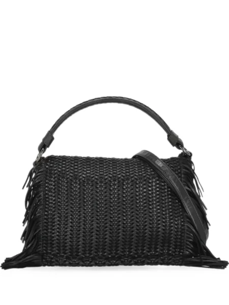 Geantă shopper Reptile's House țesută negru