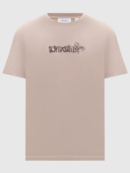 Футболка Off-white бежевая