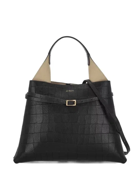 Shopperka Ree Projects skórzana czarna