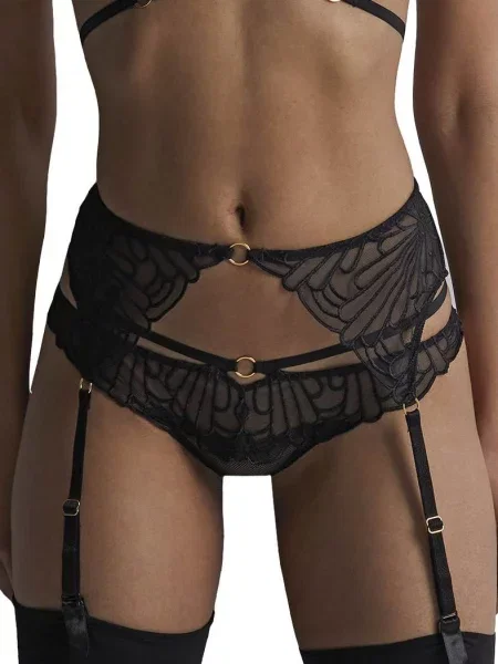 Кружевной для чулок чорні