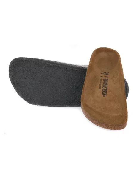 Vlnené šľapky Birkenstock sivá