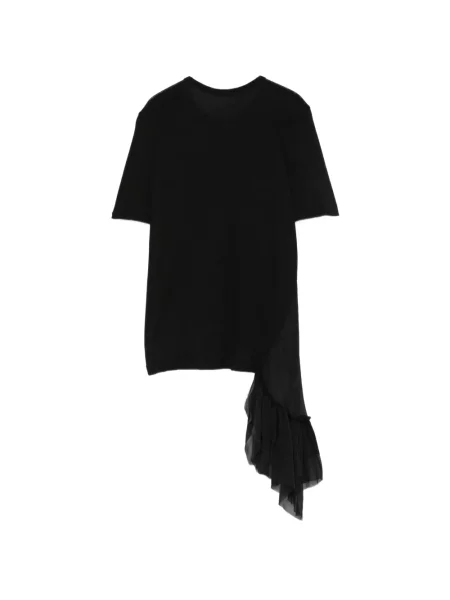 Tricou Ann Demeulemeester cu volane negru