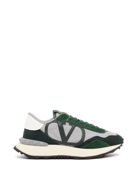 Sneakerși Valentino Garavani din piele de căprioară verde