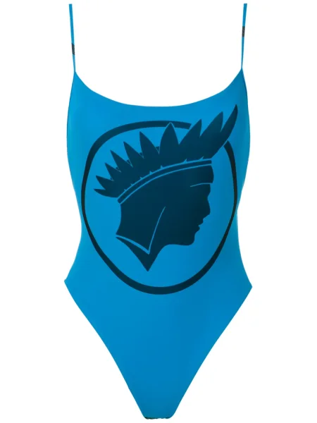 Costum de baie Amir Slama cu imagine albastru