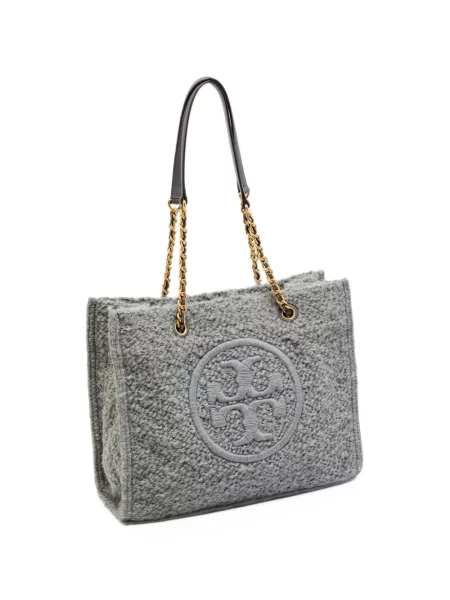 Μπουκλέ τσάντα shopper Tory Burch γκρι