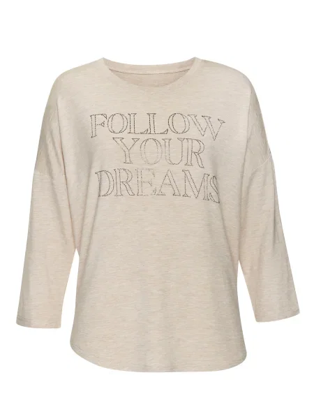 LASCANA Tricou amestecat bej