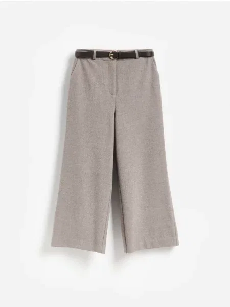 Cu centură pantaloni Reserved bej
