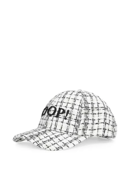Șapcă Joop! în carouri cu imagine alb