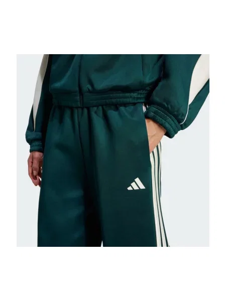 Pantaloni Adidas cu dungi alergare verde
